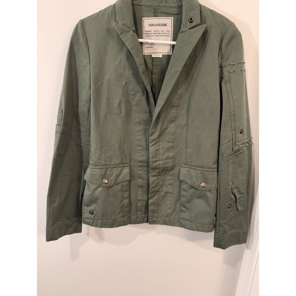 Zadig And Voltaire Jacket Blazer XS Virginia Grunge 3 Button NWOT